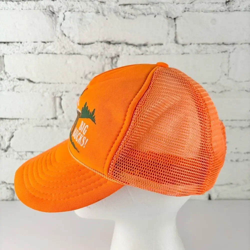 Vintage Happiness Is Big Bucks Orange Snapback Hat